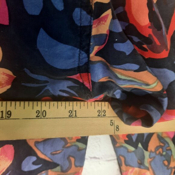 Vintage Details Express Colourful Vibrant Silk Button Up - Picture 9 of 10